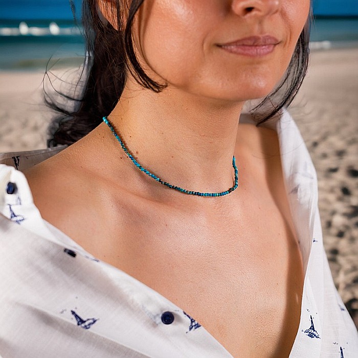 Colier choker Minis pietre semipretioase Crisocola [10]