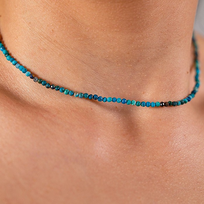 Colier choker Minis pietre semipretioase Crisocola [13]