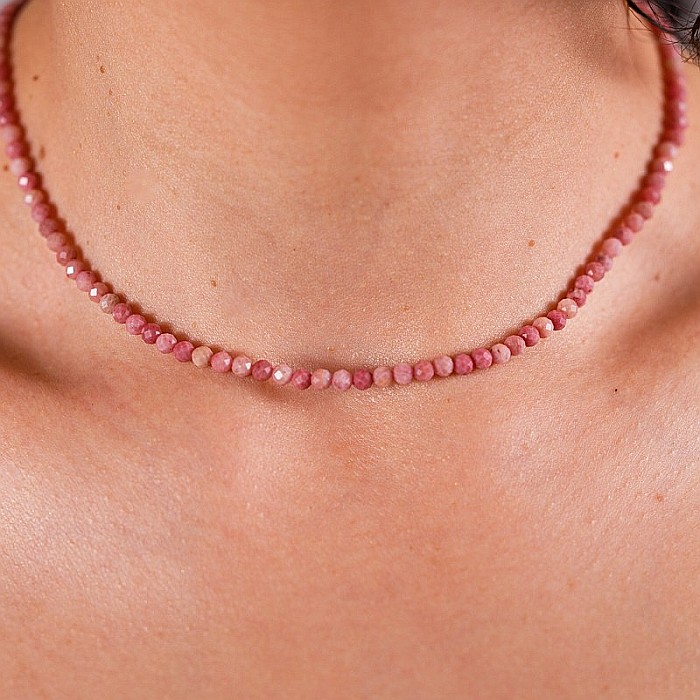 Colier choker Minis pietre semipretioase Rodonit [14]