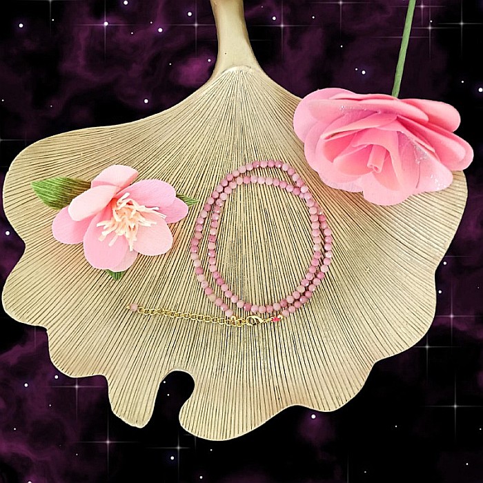 Colier choker Minis pietre semipretioase Rodonit [2]