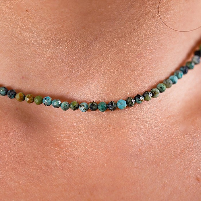 Colier choker Minis pietre semipretioase turcoaz african [13]