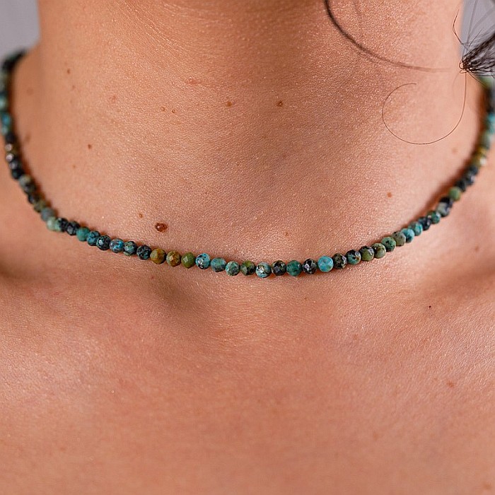 Colier choker Minis pietre semipretioase turcoaz african [12]