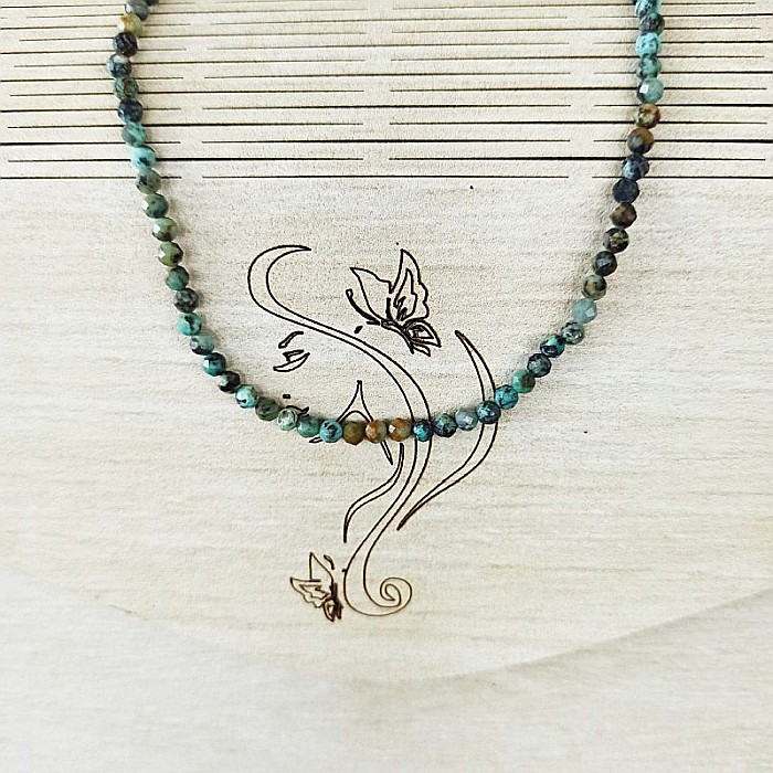 Colier choker Minis pietre semipretioase turcoaz african [9]