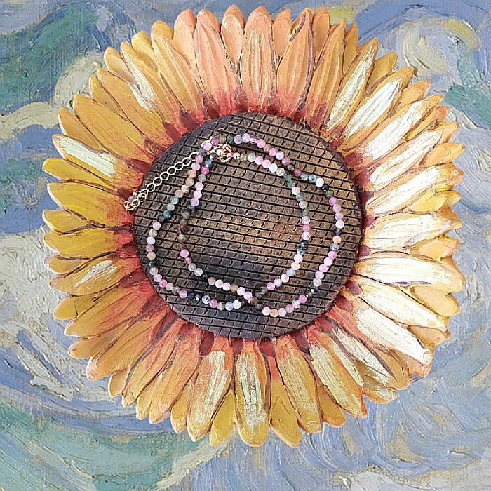 Colier choker Minis pietre semipretioase Turmalina curcubeu [3]