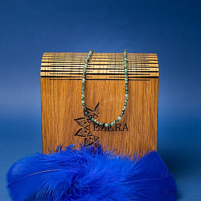 Colier choker pietre naturale de Smarald fatetat Memphis cu sistem de inchidere din argint 925 [4]