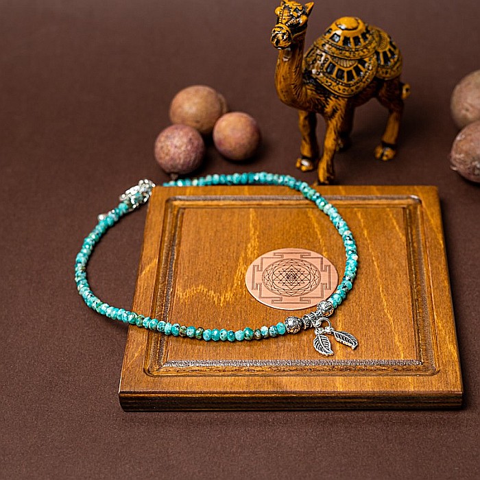 Colier choker pietre naturale Jad fatetat Ajay cu charm-uri si sistem de inchidere din argint 925 [4]