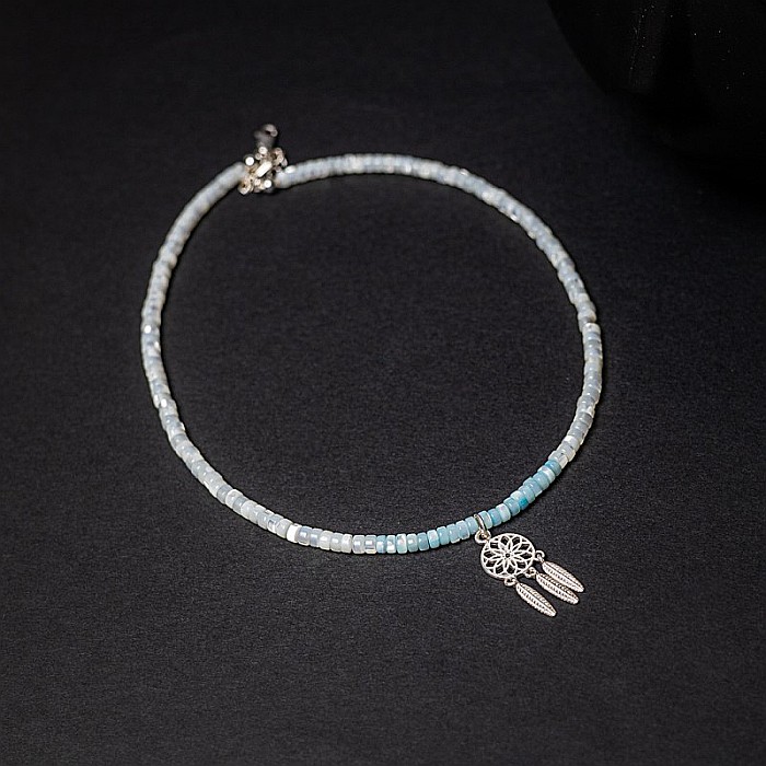 Colier Choker Tanya din sidef de scoici, inchidere si accesorii din argint 925 [10]