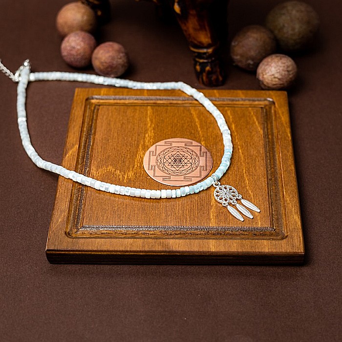 Colier Choker Tanya din sidef de scoici, inchidere si accesorii din argint 925 [4]