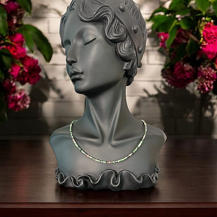 Colier Choker Valer din cristale de Rubin Zoisit, cupru placat cu aur [11]