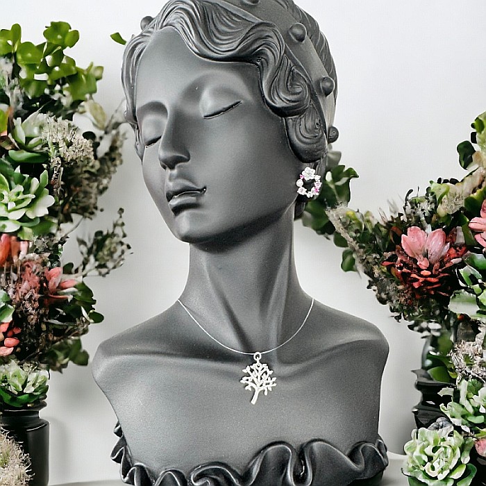 Colier fir transparent cu pandantiv Copacul Vietii din argint 925 [3]