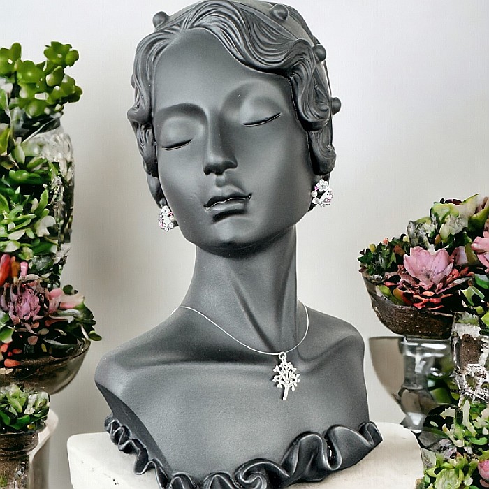 Colier fir transparent cu pandantiv Copacul Vietii din argint 925 [1]