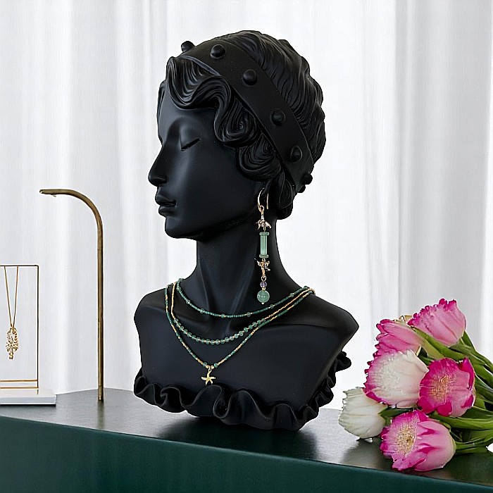 Colier handmade in 3 straturi verde Safyia cu Miyuki, Jad Verde si argint [6]