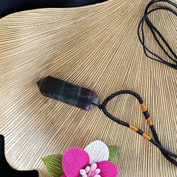 Colier Mani reglabil, cu varf dublu de Fluorit [7]