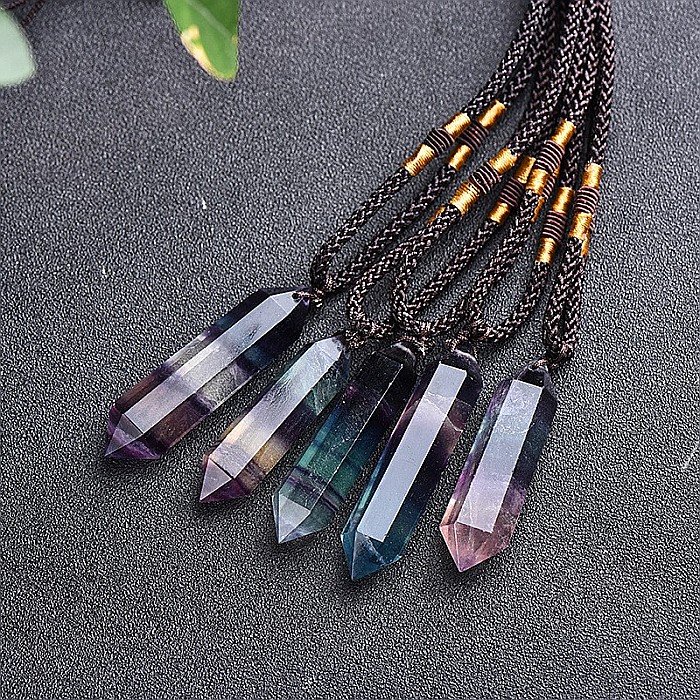 Colier Mani reglabil, cu varf dublu de Fluorit [1]