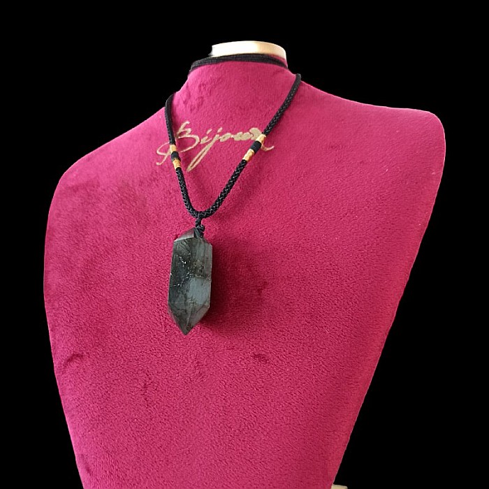Colier Mani reglabil, cu varf dublu de Labradorit [2]
