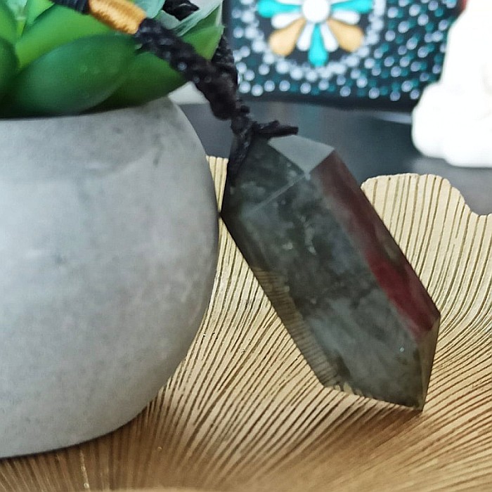 Colier Mani reglabil, cu varf dublu de Labradorit [3]