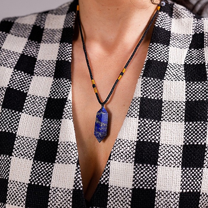 Colier Mani reglabil, cu varf dublu de Lapis Lazuli [2]