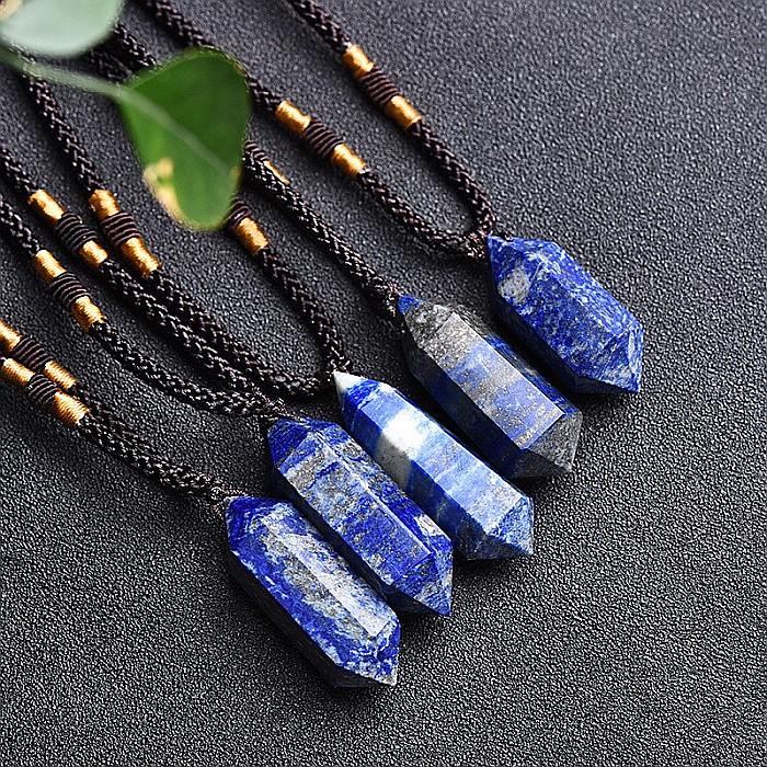 Colier Mani reglabil, cu varf dublu de Lapis Lazuli [4]