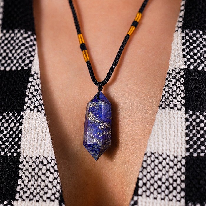 Colier Mani reglabil, cu varf dublu de Lapis Lazuli [3]