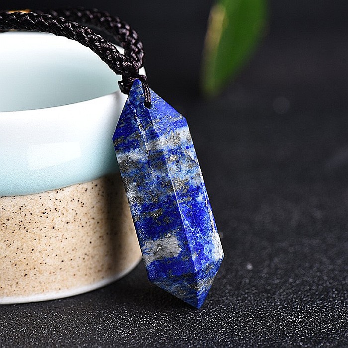 Colier Mani reglabil, cu varf dublu de Lapis Lazuli [1]