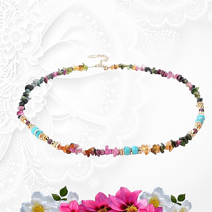 Colier Turmalina Colorata Cipsuri Anand, imbratiseaaza frumusetea naturii [7]