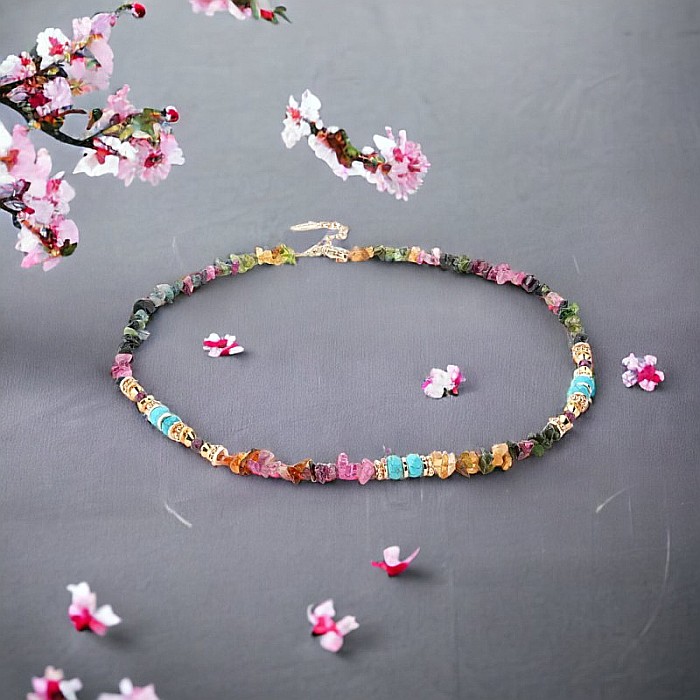 Colier Turmalina Colorata Cipsuri Anand, imbratiseaaza frumusetea naturii [3]