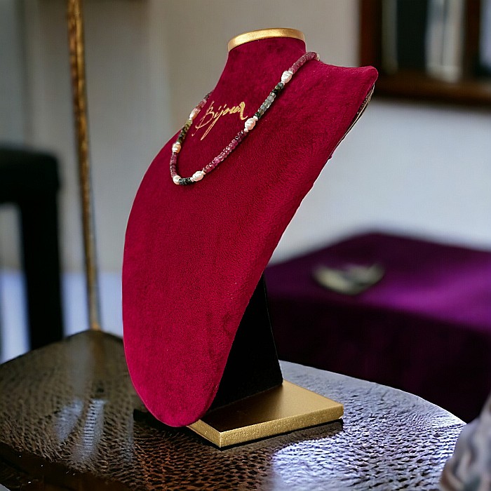 Descopera Magia si Eleganta in Colierul Nostru Unic din Perle Naturale si Cristale de Turmalina Multicolora cu argint [5]