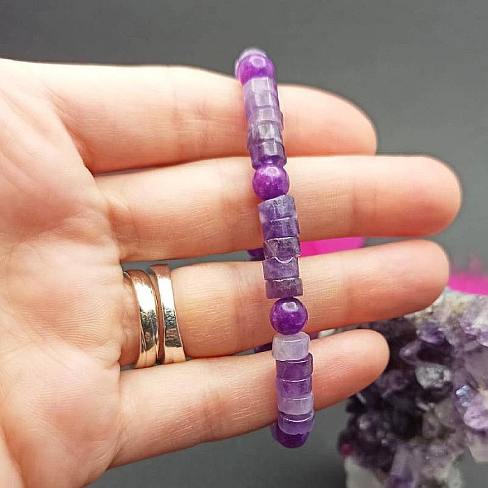 Dormi mai bine cu bratara din cristale de Ametist si Jad Serenity [7]