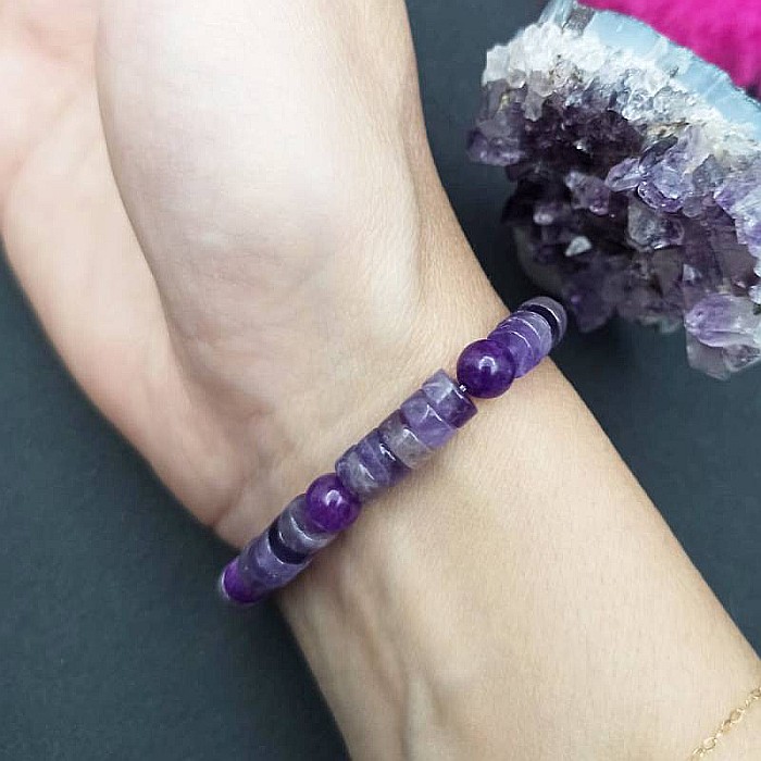 Dormi mai bine cu bratara din cristale de Ametist si Jad Serenity [2]