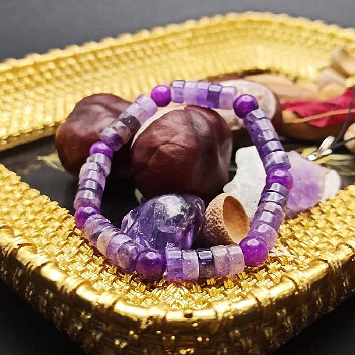 Dormi mai bine cu bratara din cristale de Ametist si Jad Serenity [4]