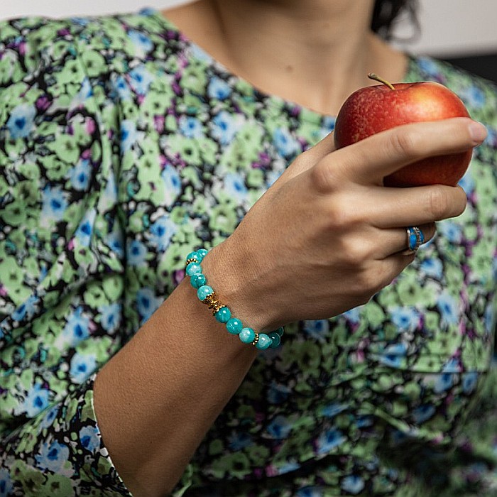 Florena, bratara femei handmade din cristale de Amazonit [1]