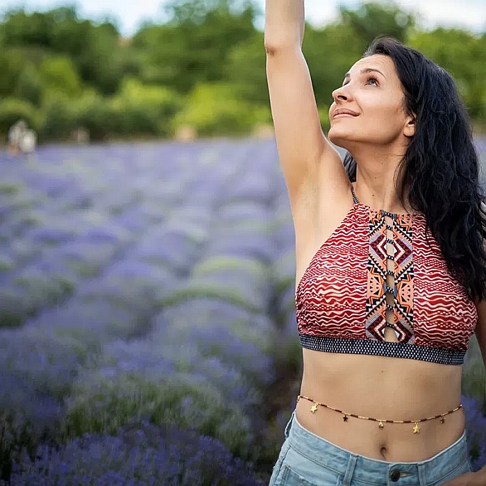 Lant de talie/corp versatil din cristale de Jasp Rosu, placat cu aur de 18K [1]