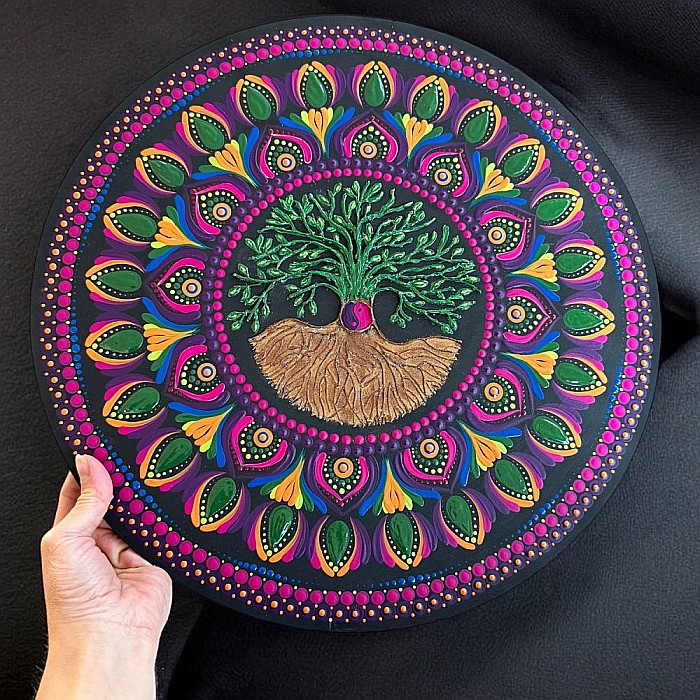 Mandala Copacul Vietii - O explozie de culoare si semnificatie, 40 cm [1]