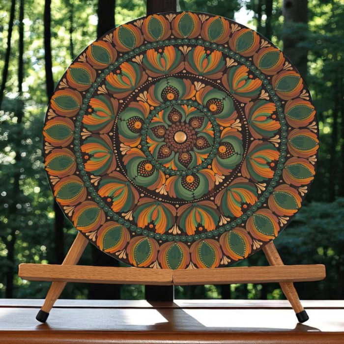 Mandala „Ecou al Pamantului” – Armonia naturii in culori terestre, 40 cm [2]
