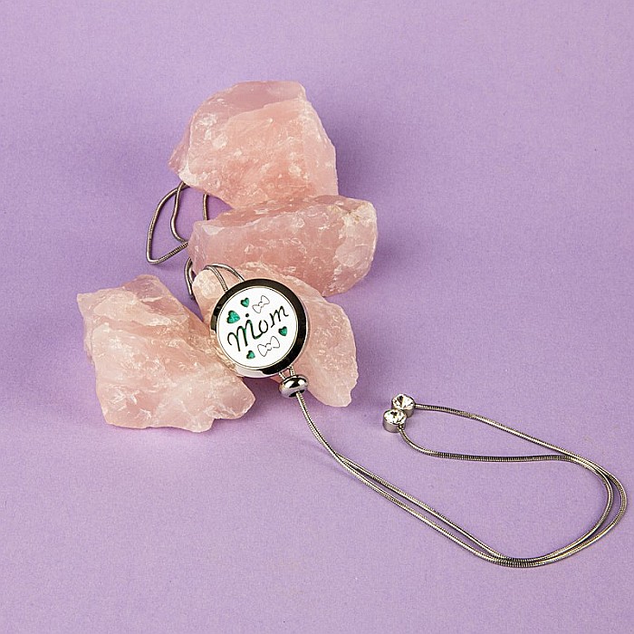 Medalion Difuzor Uleiuri Esentiale, Aromaterapie, Mom, cu Lant Snake din Otel Inoxidabil, 52.5 cm [4]