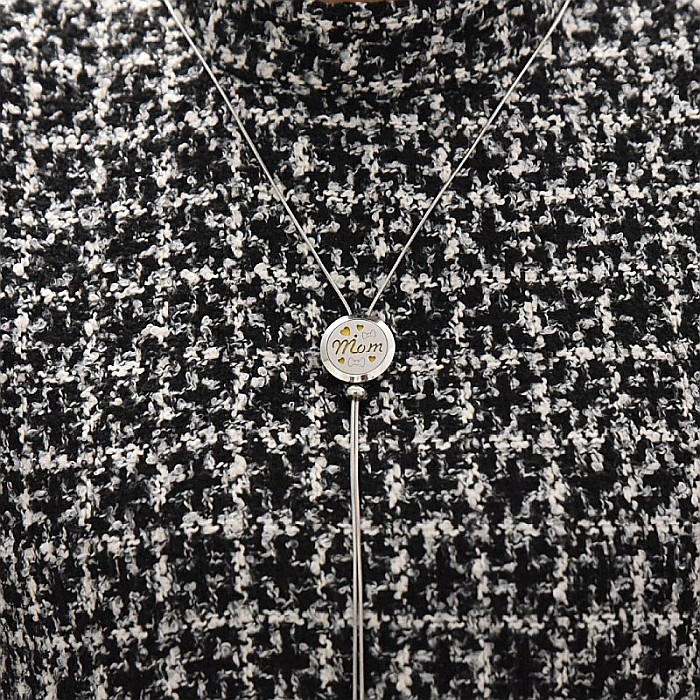 Medalion Difuzor Uleiuri Esentiale, Aromaterapie, Mom, cu Lant Snake din Otel Inoxidabil, 52.5 cm [10]