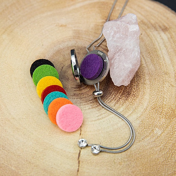 Medalion Difuzor Uleiuri Esentiale, Aromaterapie, Mom, cu Lant Snake din Otel Inoxidabil, 52.5 cm [7]