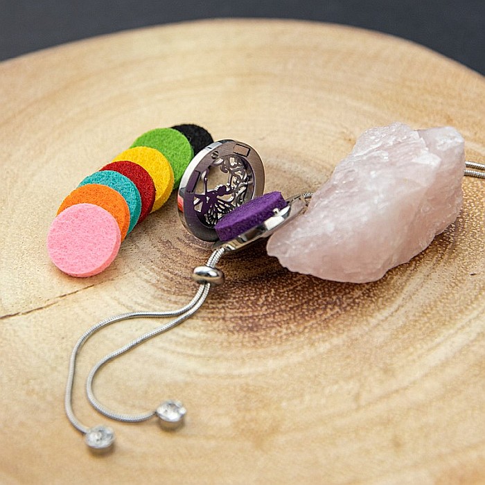 Medalion Difuzor Uleiuri Esentiale, Aromaterapie, TINKER BELL, cu Lant Snake din Otel Inoxidabil, 52.5 cm [9]