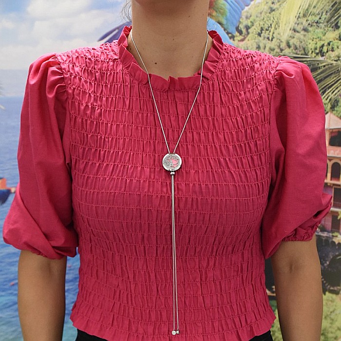 Medalion Difuzor Uleiuri Esentiale, Aromaterapie, TINKER BELL, cu Lant Snake din Otel Inoxidabil, 52.5 cm [6]