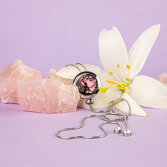 Medalion Difuzor Uleiuri Esentiale, Aromaterapie, TINKER BELL, cu Lant Snake din Otel Inoxidabil, 52.5 cm [1]