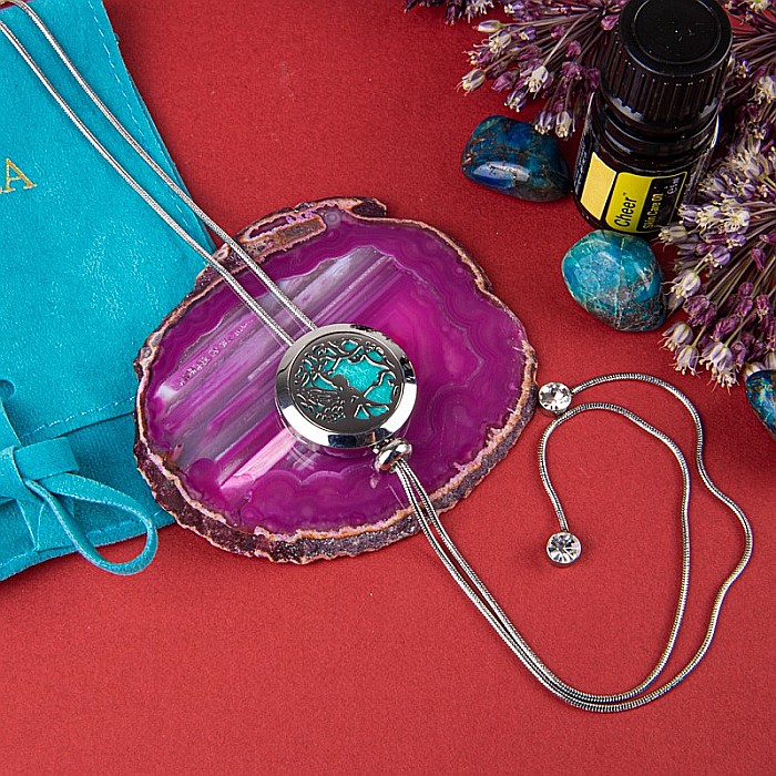 Medalion Difuzor Uleiuri Esentiale, Aromaterapie, TINKER BELL, cu Lant Snake din Otel Inoxidabil, 52.5 cm [3]