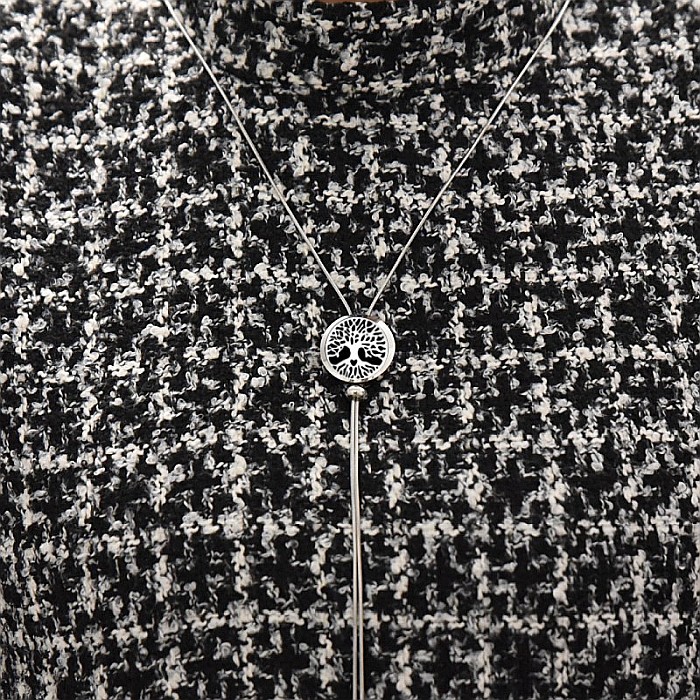 Medalion Pentru Aromaterapie COPACUL VIETII INIMA, cu Lant Snake din Otel Inoxidabil, 52.5 cm [6]