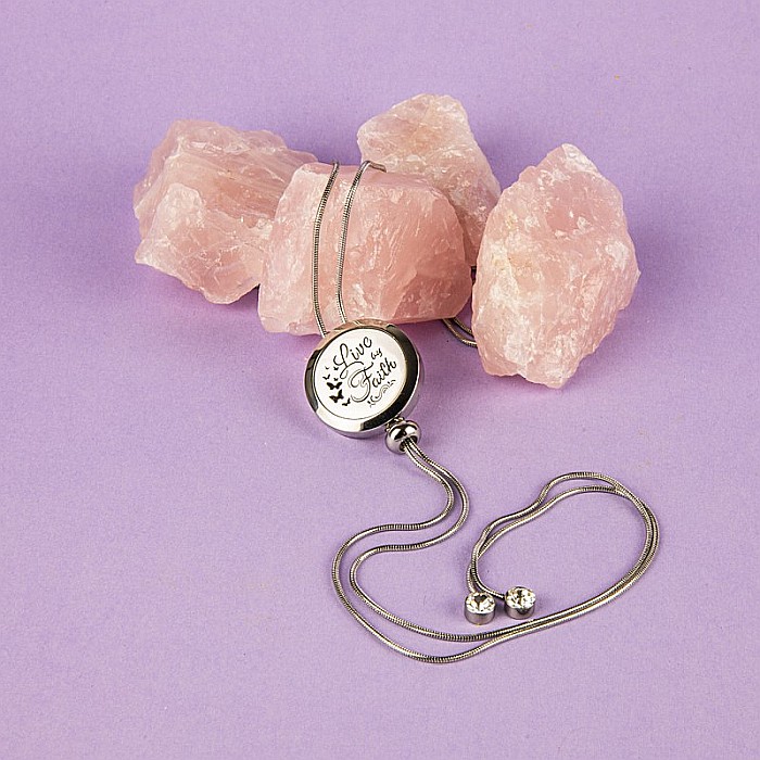 Medalion Pentru Aromaterapie LIVE by FAITH, cu Lant Snake din Otel Inoxidabil, 52.5 cm [1]