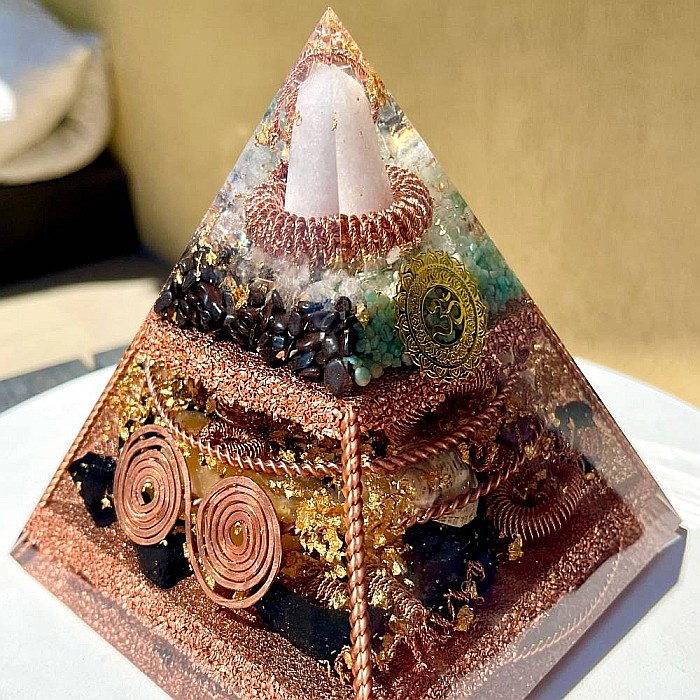 Orgon - Calcedonie albastra, Simbol Ohm [3]