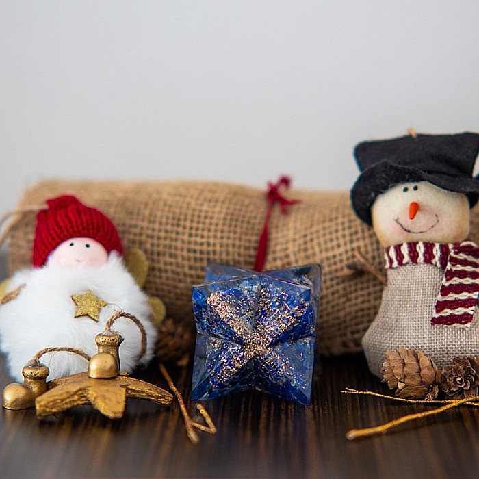 Orgonit Merkaba, pietre semipretioase Lapis Lazuli, 6cm [5]