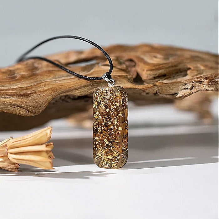 Pandantiv Orgonic pentru barbati Cu Cruce - Colier Energetic din Cristale de Ochi De Tigru [2]