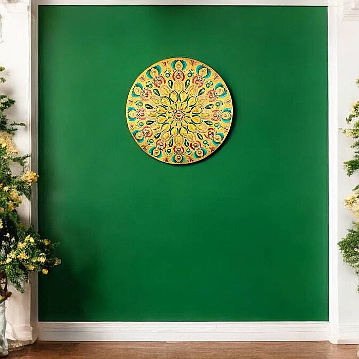 Pictura Mandala Unicat decoratiune pentru Craciun, 30 cm [3]