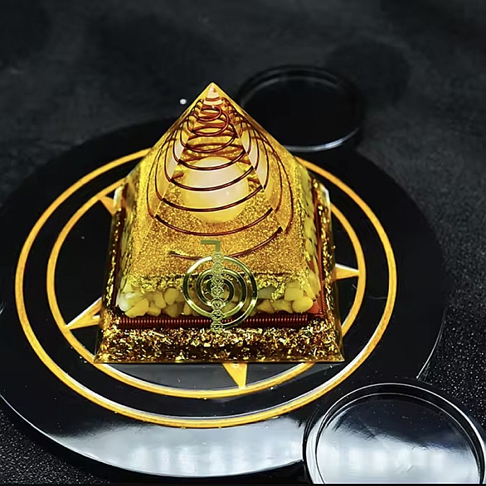 Piramida orgonica Nidhi pentru meditatie care aduce abundenta si noroc, piramida energetica Reiki [3]