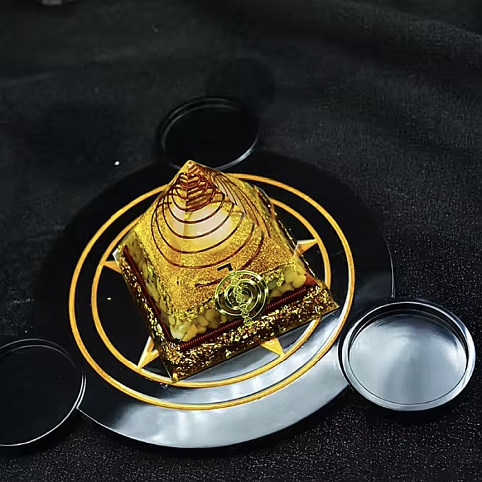 Piramida orgonica Nidhi pentru meditatie care aduce abundenta si noroc, piramida energetica Reiki [5]