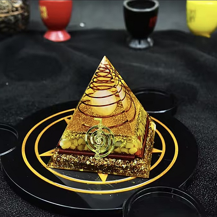 Piramida orgonica Nidhi pentru meditatie care aduce abundenta si noroc, piramida energetica Reiki [2]